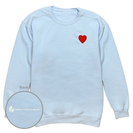 SACH Embroidered Heart Crewneck Sweatshirt